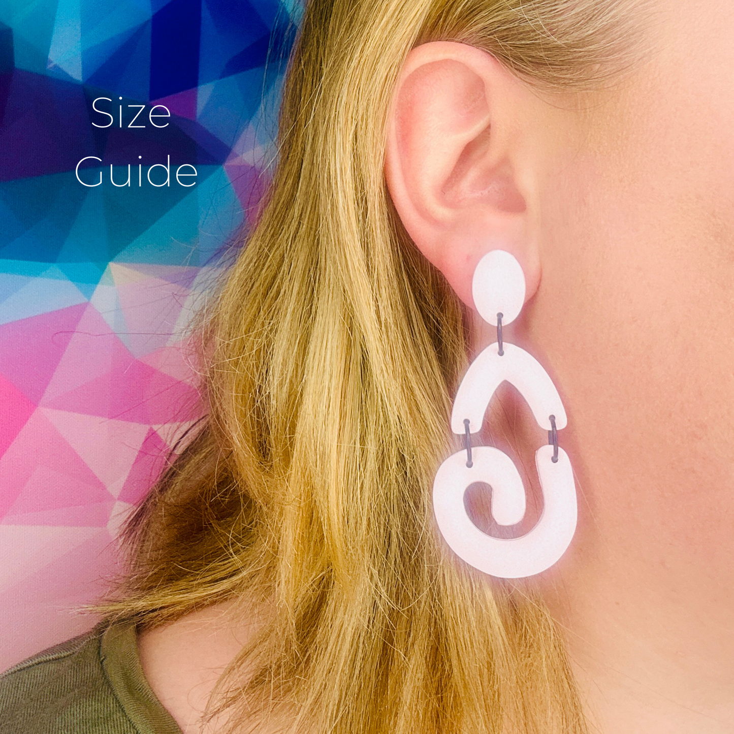 Kylie // Clay Dangle Earrings // Pink
