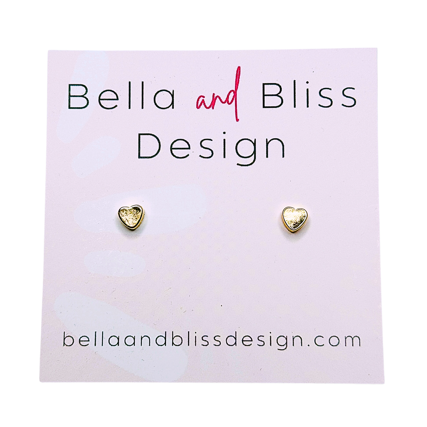 Heart // Mini Stud Earrings // Gold