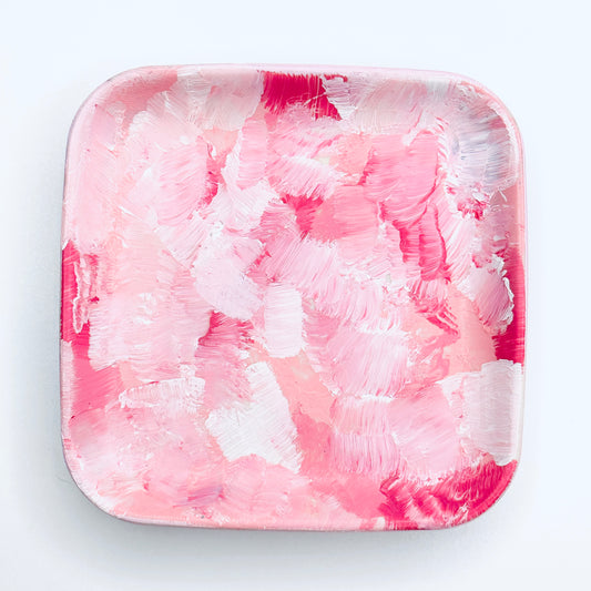 Blush Serenity // Pinks and White // Hand-Painted Jewellery Dish