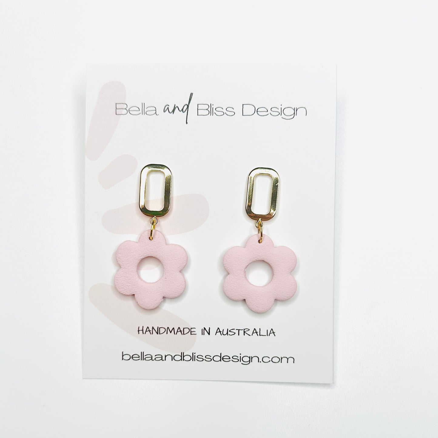 Daisy Drop // Clay Dangle Earrings //  Pink or Purple