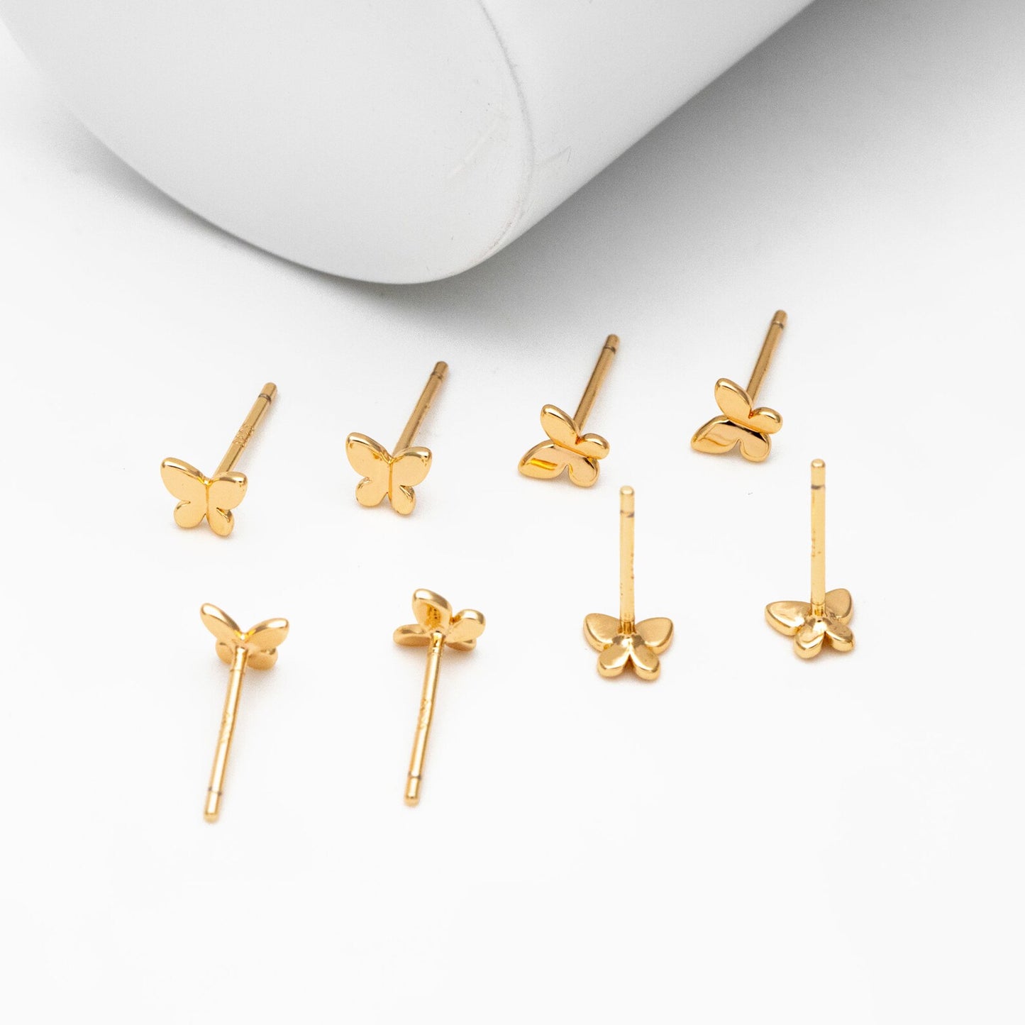 Tiny Butterfly // Mini Stud Earrings // Gold