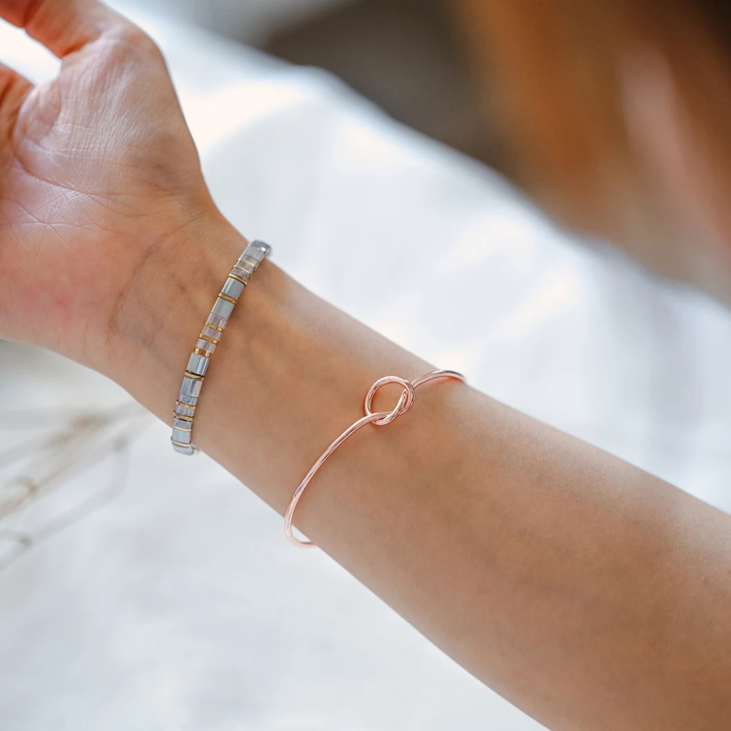 Bangle on wrist
