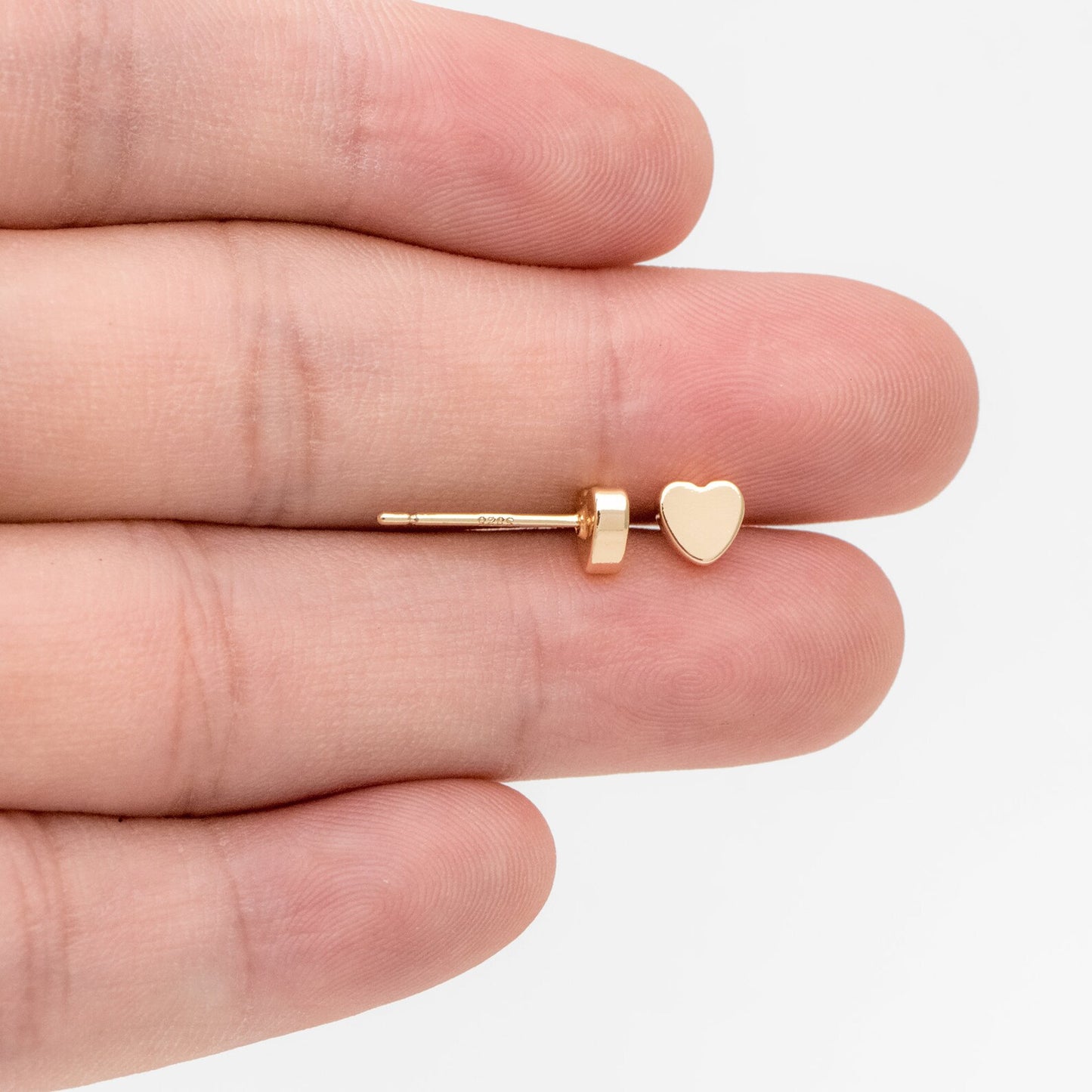 Heart // Mini Stud Earrings // Gold