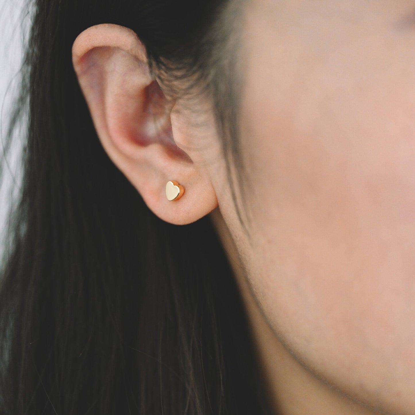Heart // Mini Stud Earrings // Gold
