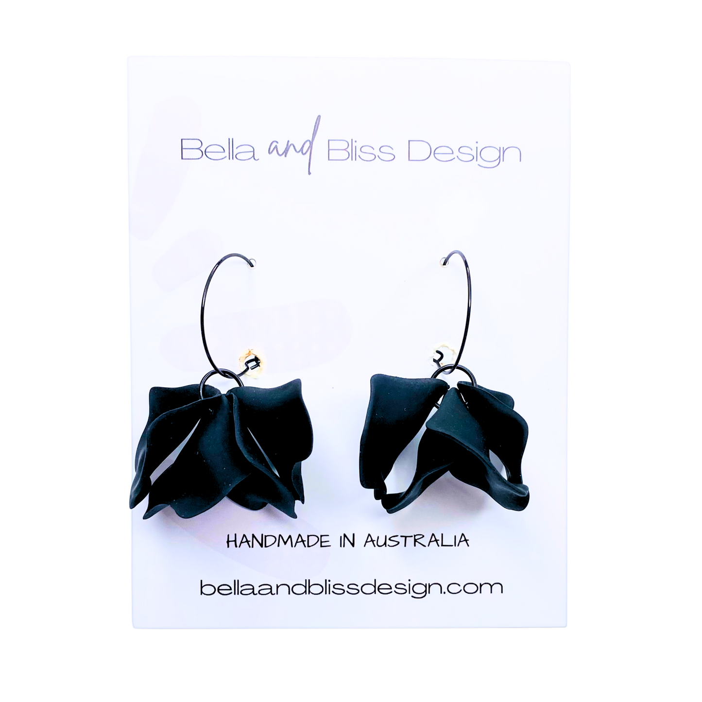 Sweet Pea // Hoop Earrings // Pink, Blue, Black, Mustard, Grey, Peach, Cream, Purple, Sage and White