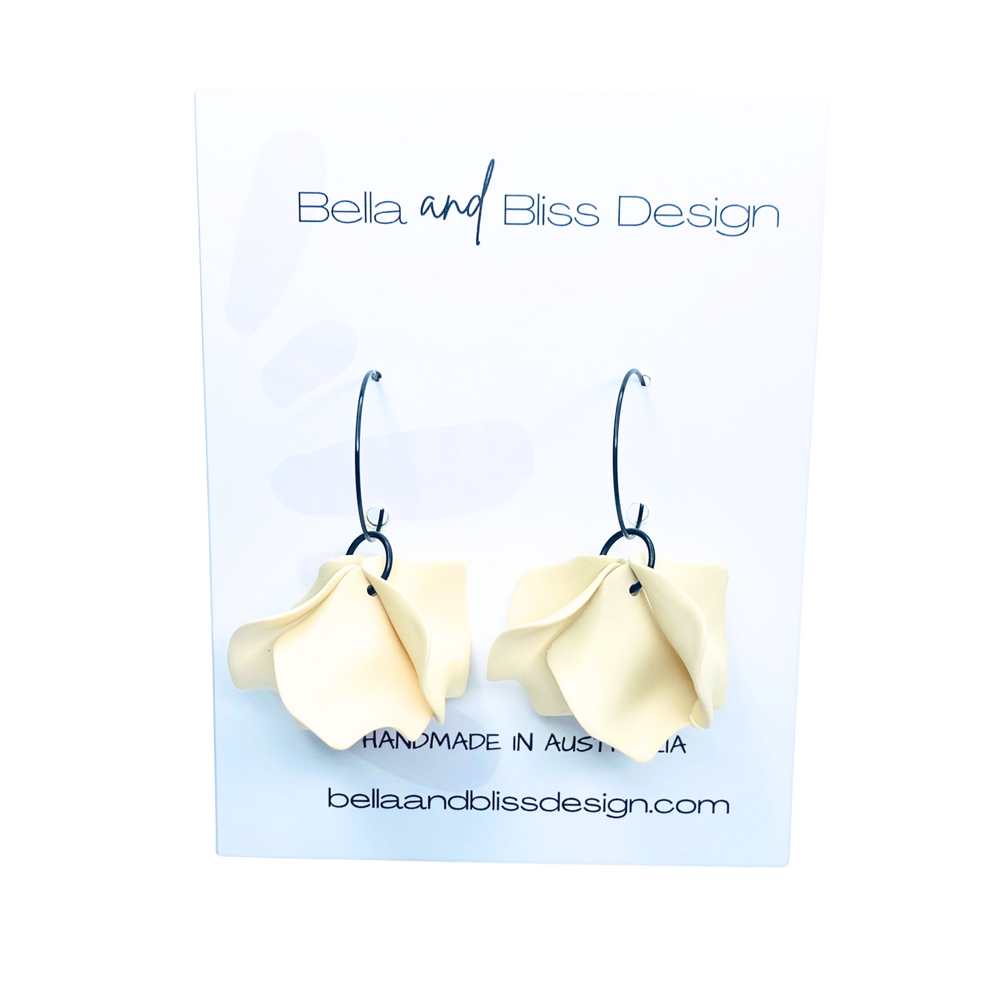 Sweet Pea // Hoop Earrings // Pink, Blue, Black, Mustard, Grey, Peach, Cream, Purple, Sage and White