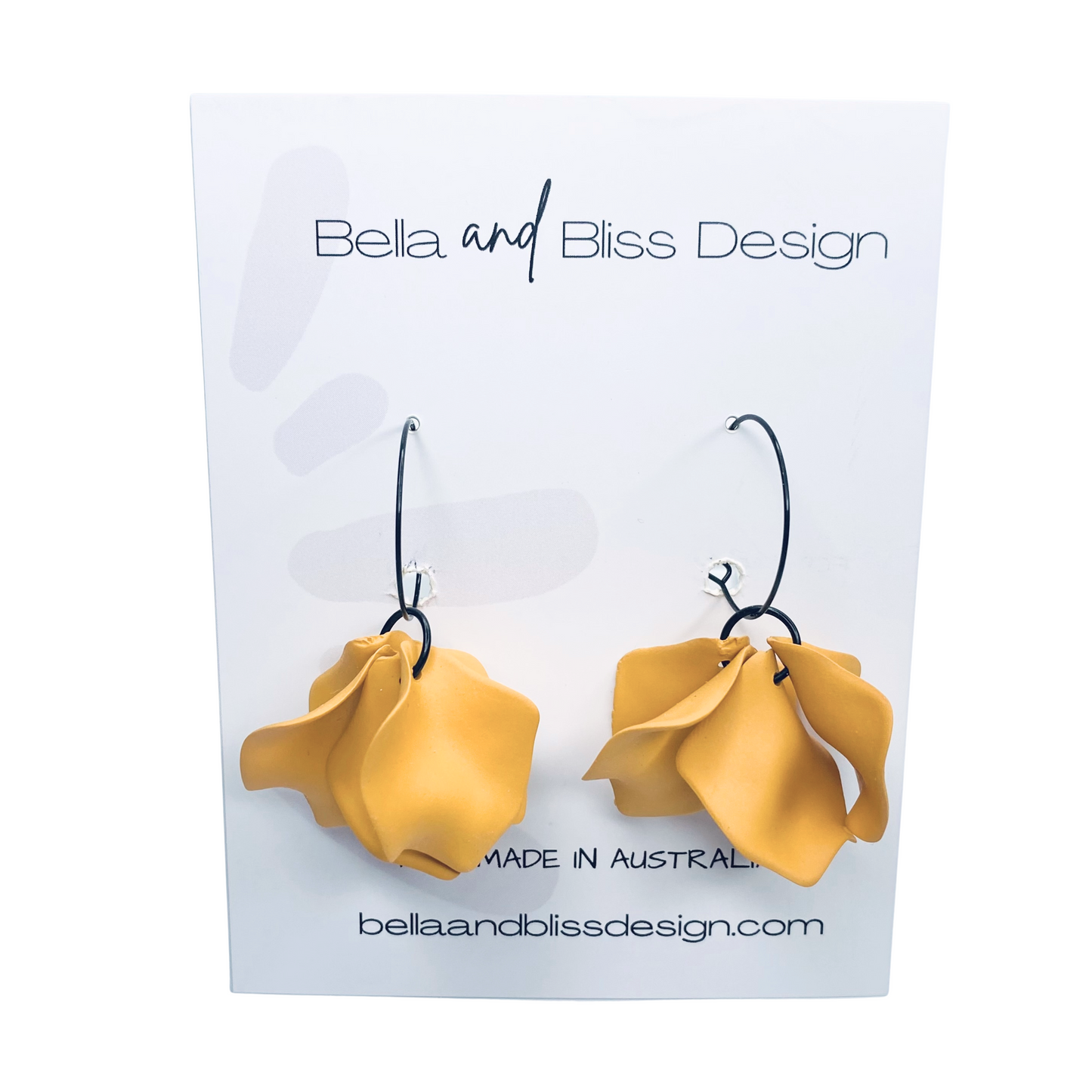 Sweet Pea // Hoop Earrings // Pink, Blue, Black, Mustard, Grey, Peach, Cream, Purple, Sage and White