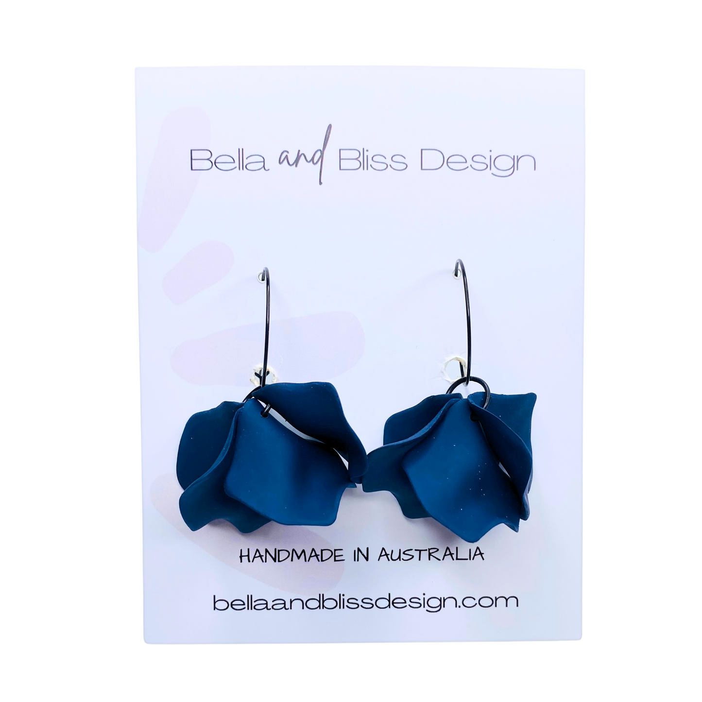 Sweet Pea // Hoop Earrings // Pink, Blue, Black, Mustard, Grey, Peach, Cream, Purple, Sage and White