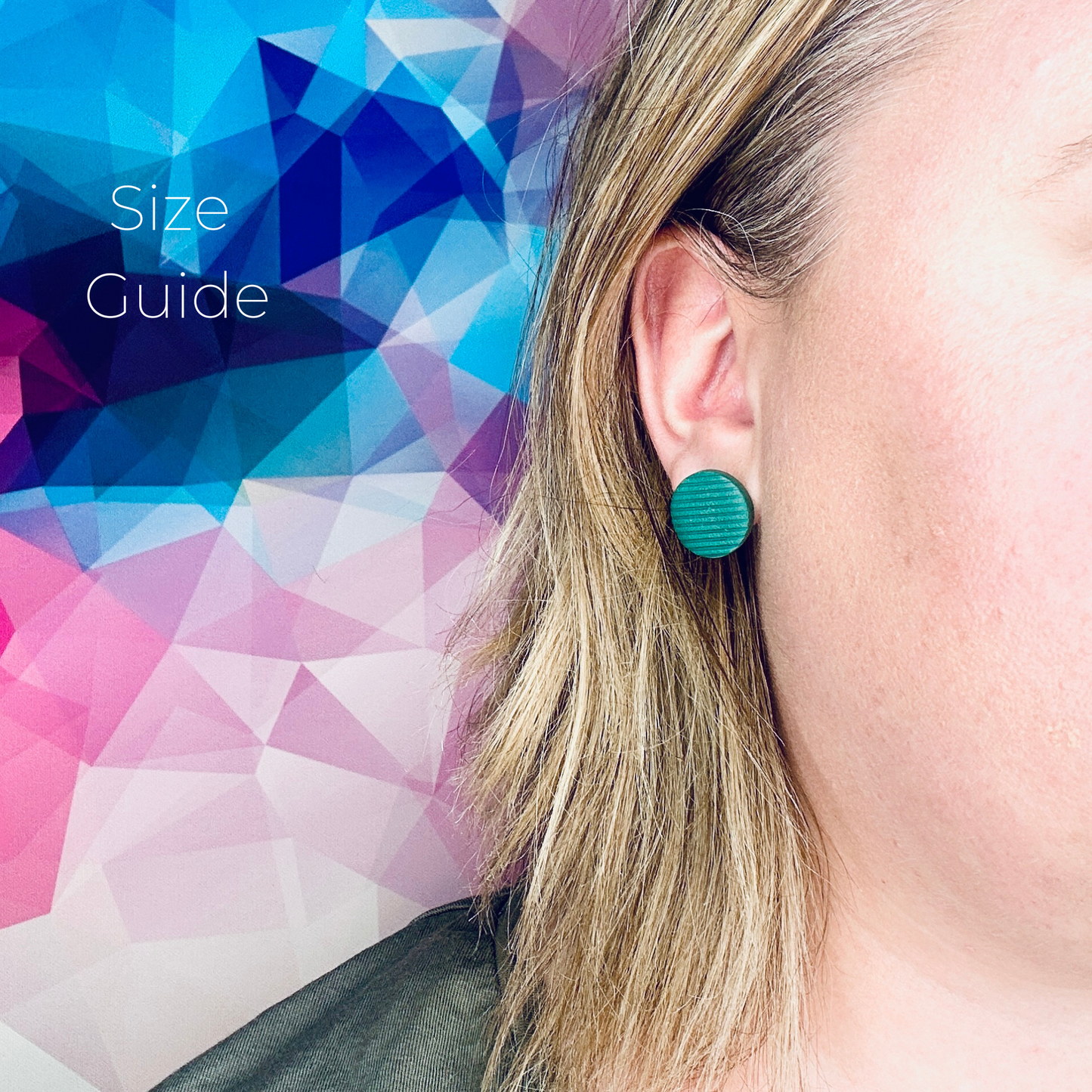 Leopard Emerald // Clay Stud Earrings // Grey Spots