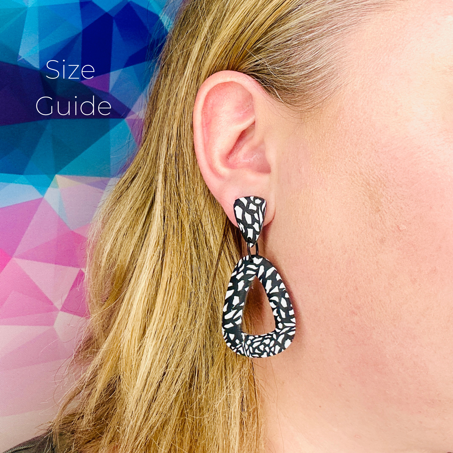 Earring size on person