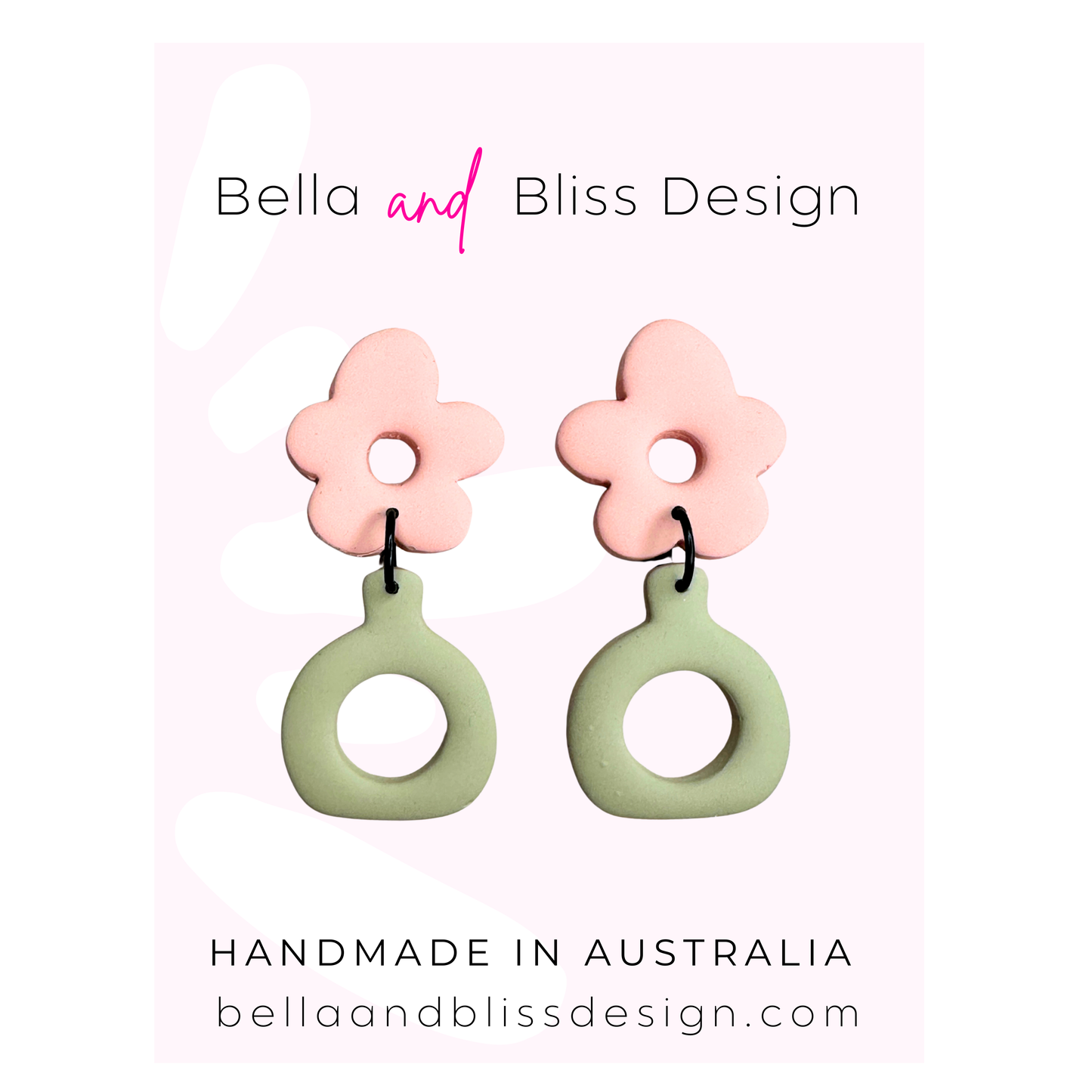 earrings which look like flower in a pot