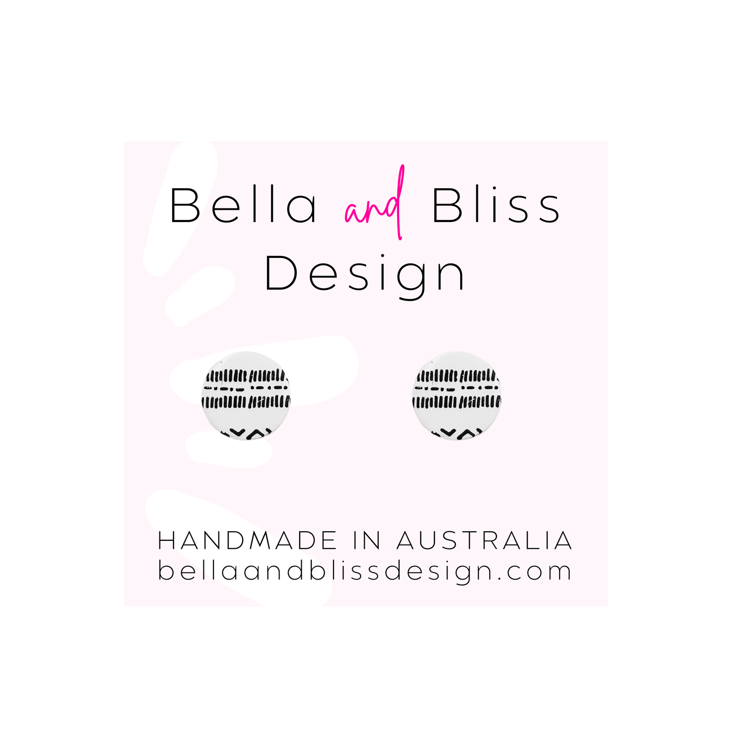 Bella and Bliss Design logo with a pink gradient background