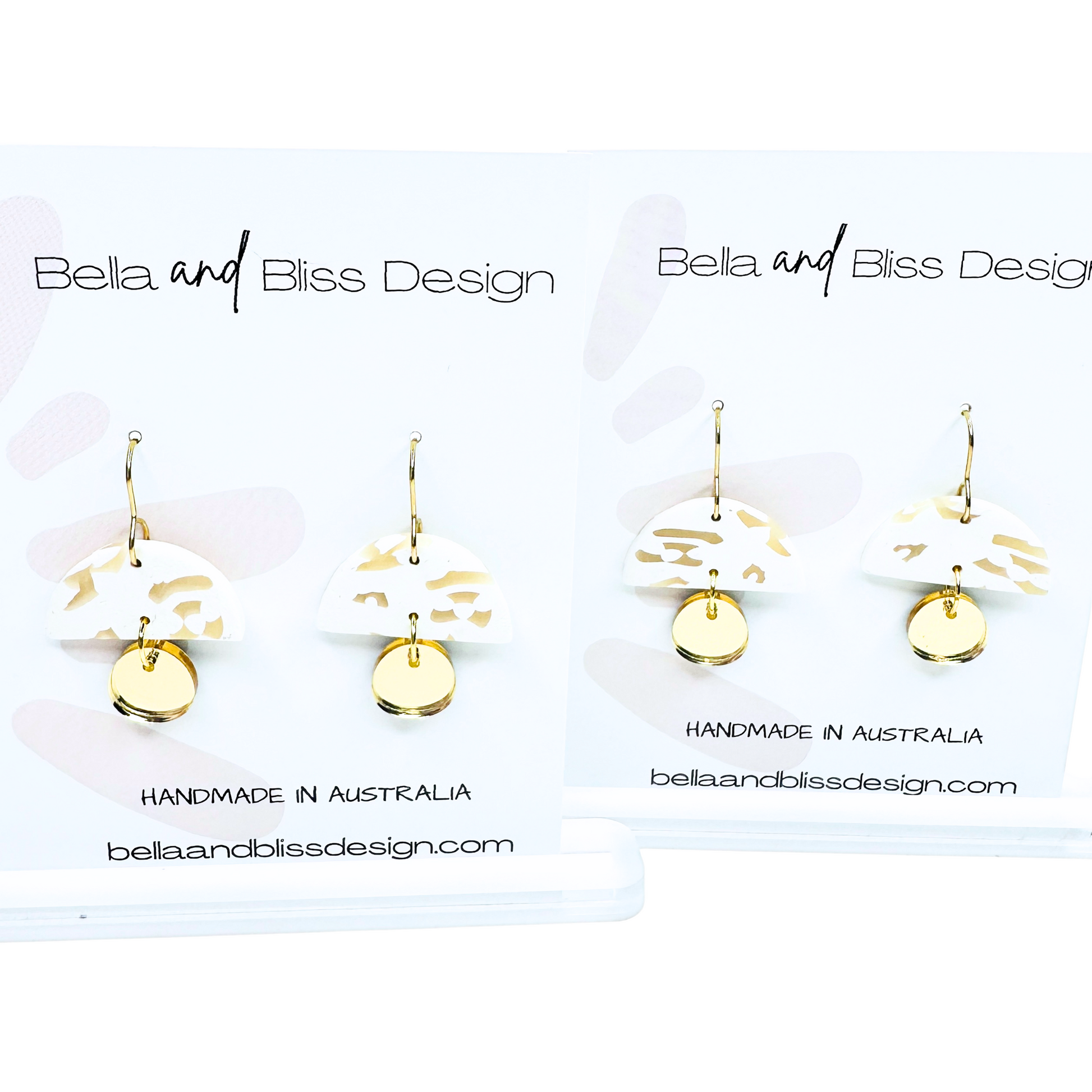 Pair on earrings on a card 