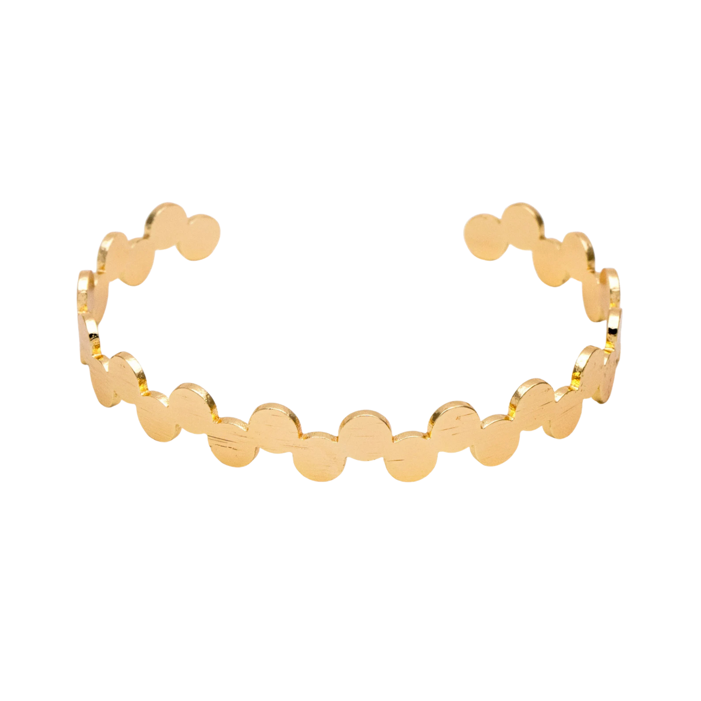18K gold plated halo bangle 
