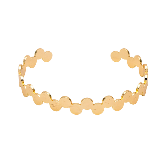 18K gold plated halo bangle 