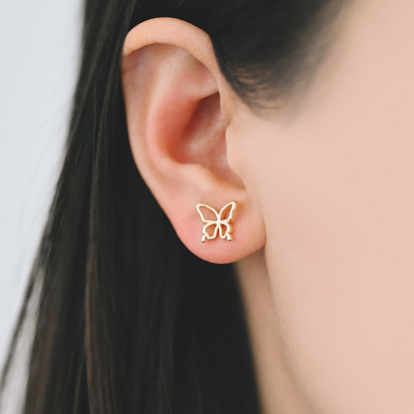 Butterfly // Mini Stud Earrings // Gold