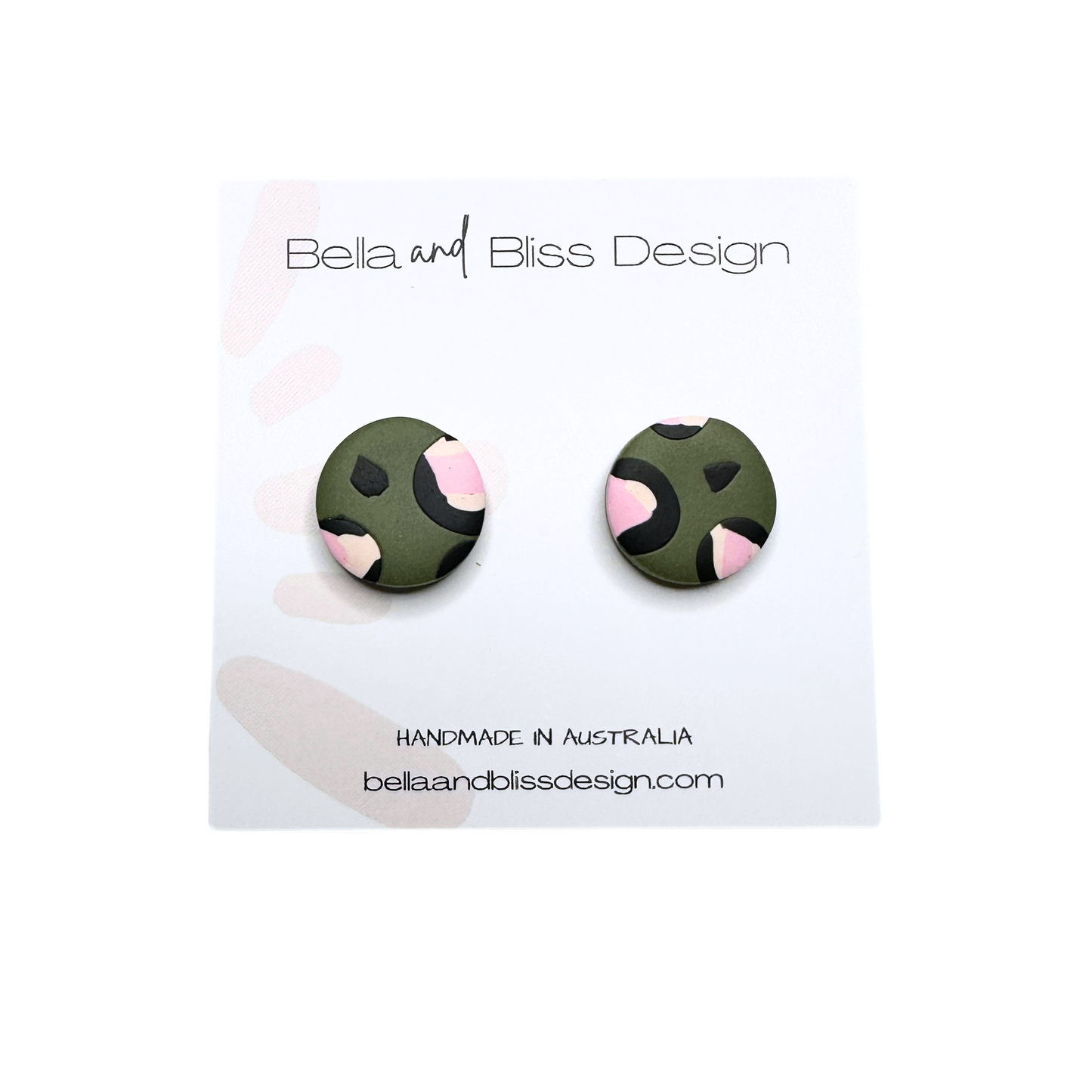 Large studs leopard print