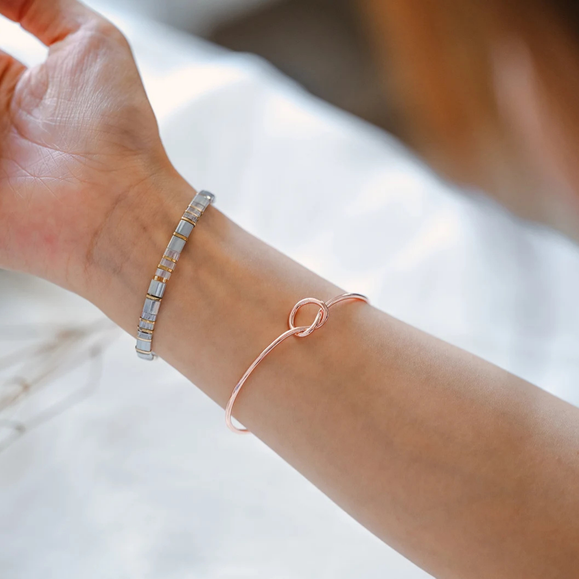 Bangle on wrist